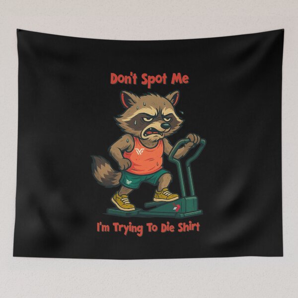 Item preview, Kolba, raccoon, gym, athlete, training, workout, designed and sold by KolbaVison.