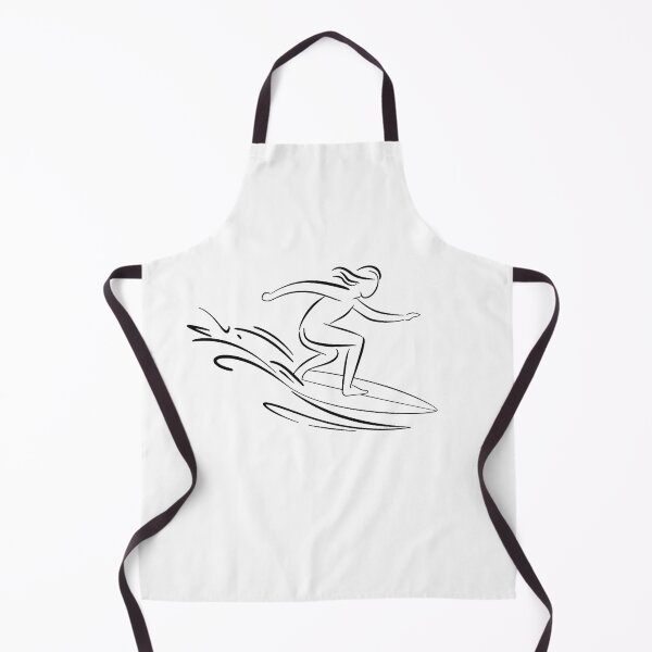 Item preview, Trendy Line Art Girl Surfing Beach Summer Vacation Surfer ,Surfboard Surfing designed and sold by SOUFIANE1991.