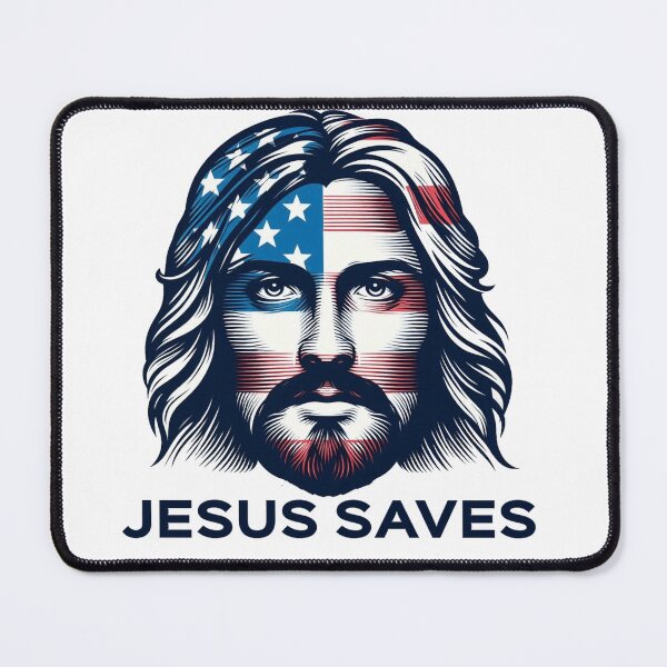 Item preview, American Jesus Saves - Christian Fellowship in Christ designed and sold by urbanriot.