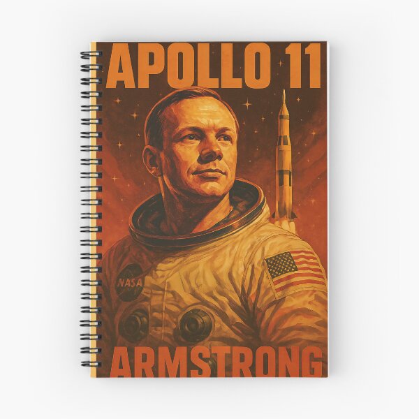 Item preview, Apollo 11 Neil Armstrong Vintage Space Poster - Retro NASA Art Print for Space Enthusiasts designed and sold by Very Peculiar.