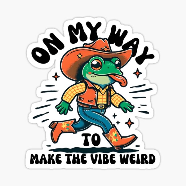 Artikel-Vorschau von Auf meinem Weg, die Stimmung komisch zu machen" – Lustiges Cowboy-Frosch-Design, designt und verkauft von THETEEHEEPARTY.