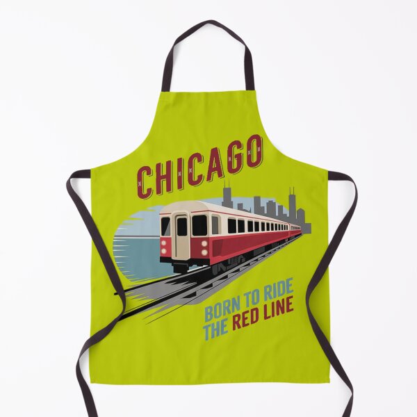 Item preview, Chicago Red Line with text 'Born to ride the red line' designed and sold by Tomasz Siennicki.