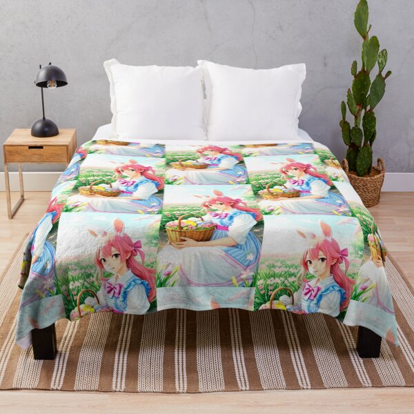 Item preview, Anime Bunny Easter Floral - Spring Art designed and sold by Earth Nature Creations.