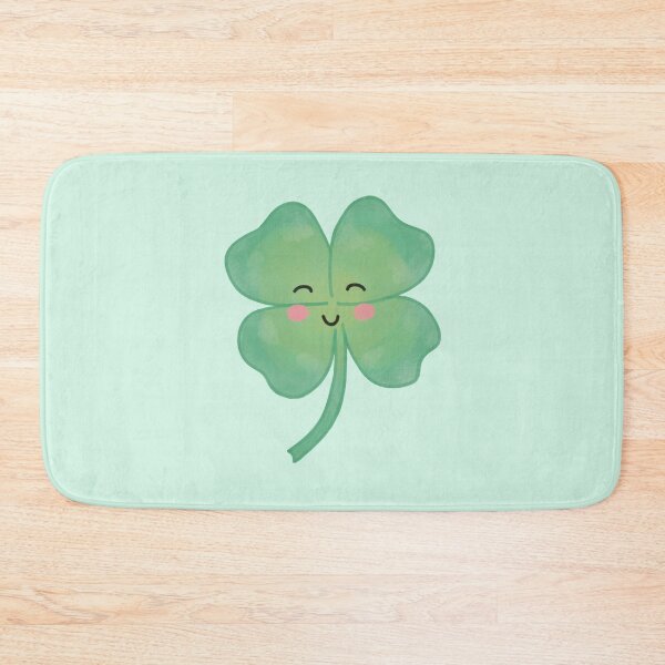 Item preview, happy smiling cute four leaf clover designed and sold by winterpumpkin.