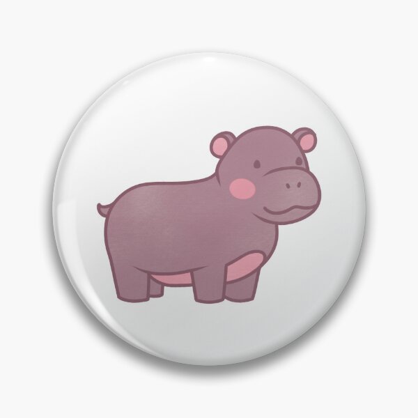 Item preview, cute smiling baby hippo designed and sold by winterpumpkin.
