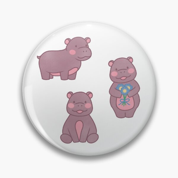 Item preview, three cute baby hippos designed and sold by winterpumpkin.