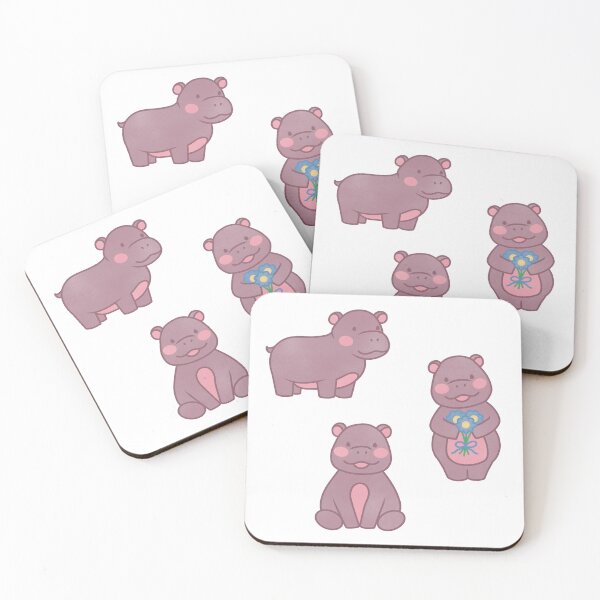 Item preview, three cute baby hippos designed and sold by winterpumpkin.
