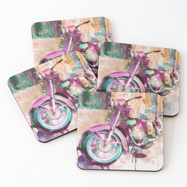 Item preview, Vintage Motorcycle Watercolor Art designed and sold by caracatita75.