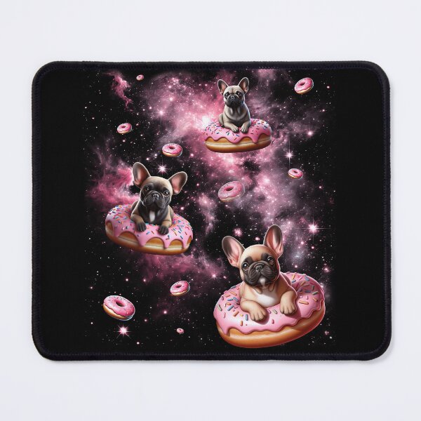 Item preview, Cute French Bulldog Riding Donut Space Galaxy French Bulldog Lover designed and sold by Kimberley King Art  King Art.