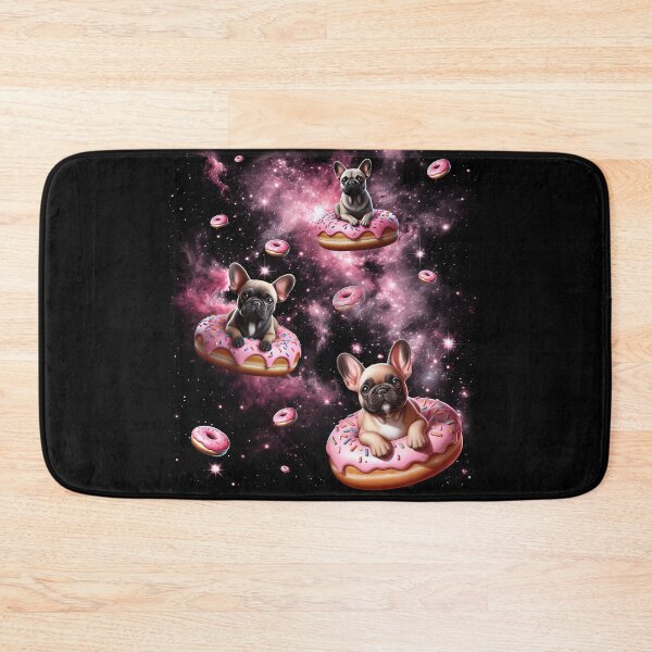 Item preview, Cute French Bulldog Riding Donut Space Galaxy French Bulldog Lover designed and sold by Kimberley King Art  King Art.