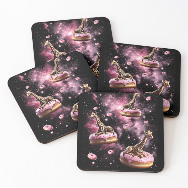 Item preview, Cute Giraffe Riding Donut Space Galaxy Squirrel Lover designed and sold by Kimberley King Art  King Art.