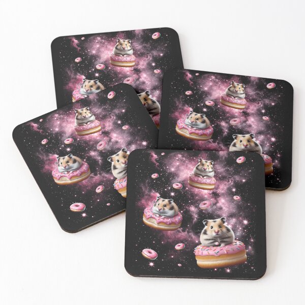 Item preview, Cute Hamster Riding Donut Space Galaxy Hamster Lover designed and sold by Kimberley King Art  King Art.