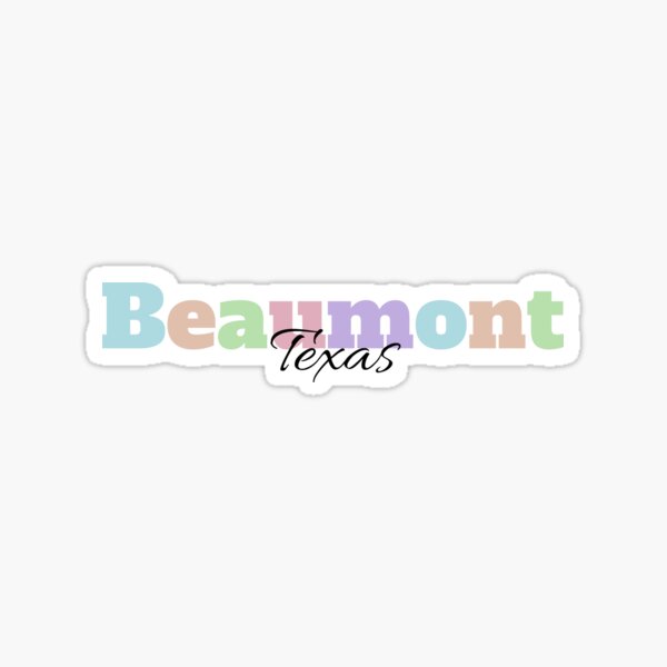 Beaumont Texas Travel Luggage Sticker