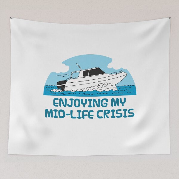 Item preview, Speedboat Birthday, Enjoying My Mid-Life Crisis, Sarcasm Funny designed and sold by doodlerob.