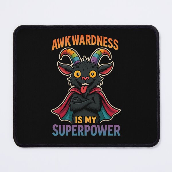 Item preview, Awkwardness Is My Superpower — Rainbow Goat Energy designed and sold by sekrecja.