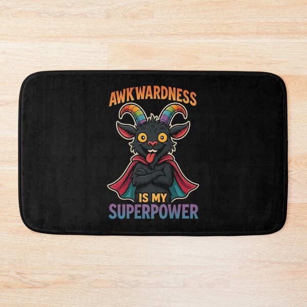 Item preview, Awkwardness Is My Superpower — Rainbow Goat Energy designed and sold by sekrecja.