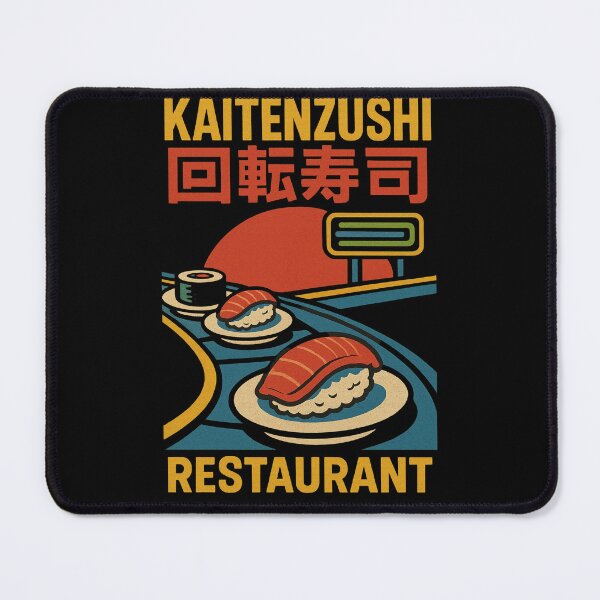 Item preview, Kaitenzushi Restaurant – Retro Conveyor Belt Sushi Poster designed and sold by Kampendesigns.