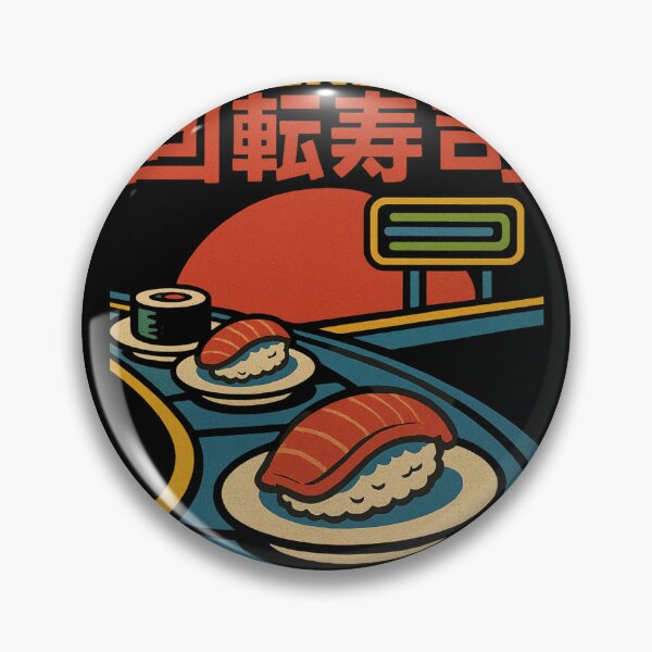 Item preview, Kaitenzushi Restaurant – Retro Conveyor Belt Sushi Poster designed and sold by Kampendesigns.