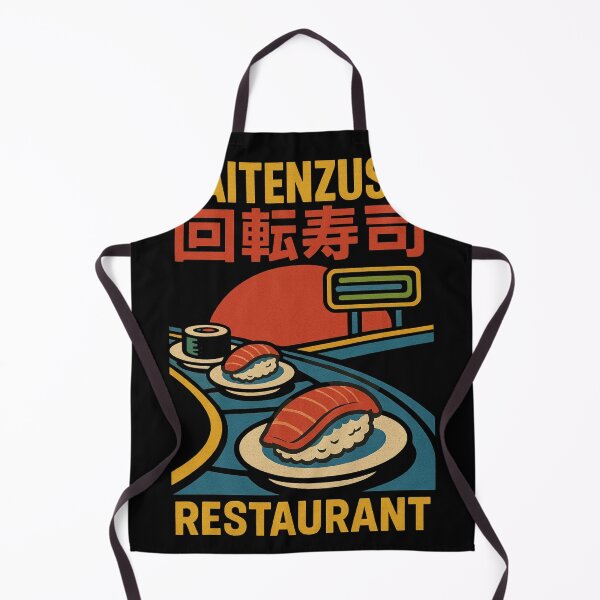 Item preview, Kaitenzushi Restaurant – Retro Conveyor Belt Sushi Poster designed and sold by Kampendesigns.