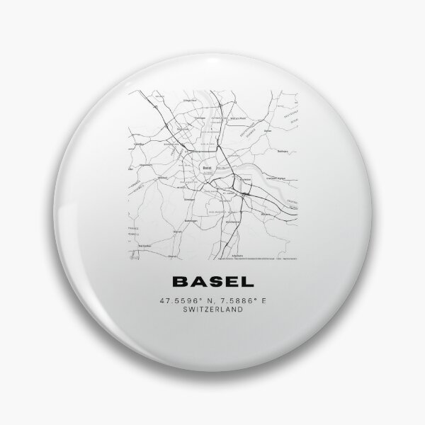 Item preview, Minimalist Black & White Basel, Switzerland City Map designed and sold by RM-Journey.