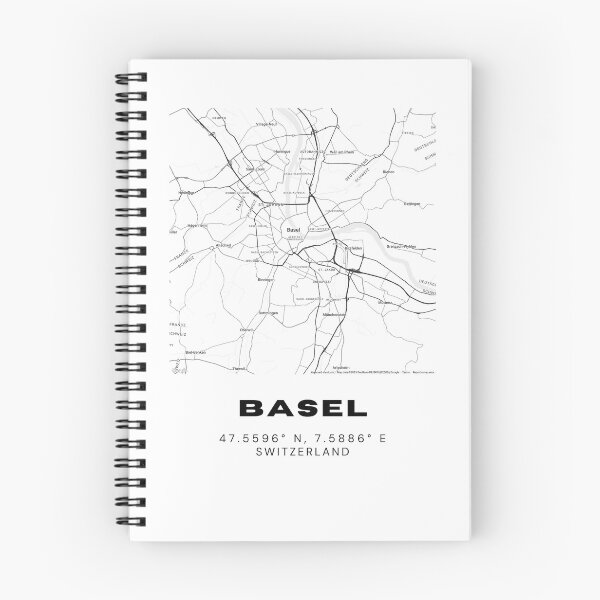 Item preview, Minimalist Black & White Basel, Switzerland City Map designed and sold by RM-Journey.