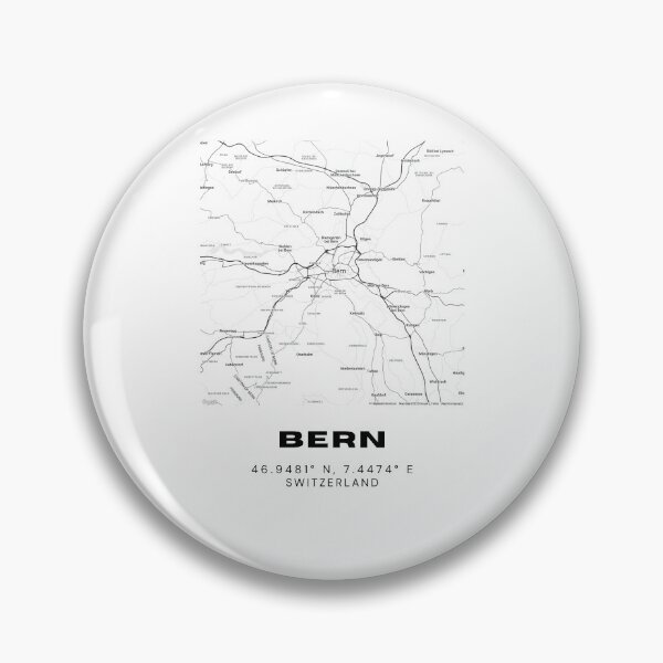 Item preview, Minimalist Black & White Bern, Switzerland City Map designed and sold by RM-Journey.