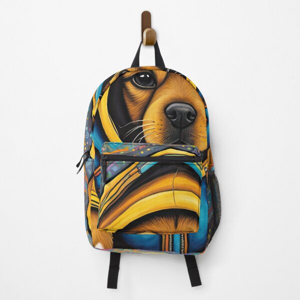 Item preview, Folk Art puppy wearing a hoodie doing Parkour designed and sold by Colin Bentham.