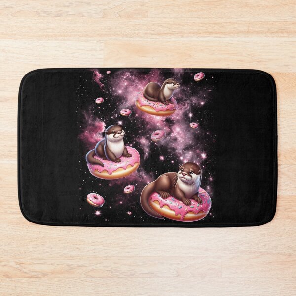 Item preview, Cute Otter Riding Donut Space Galaxy Otter Lover designed and sold by Kimberley King Art  King Art.