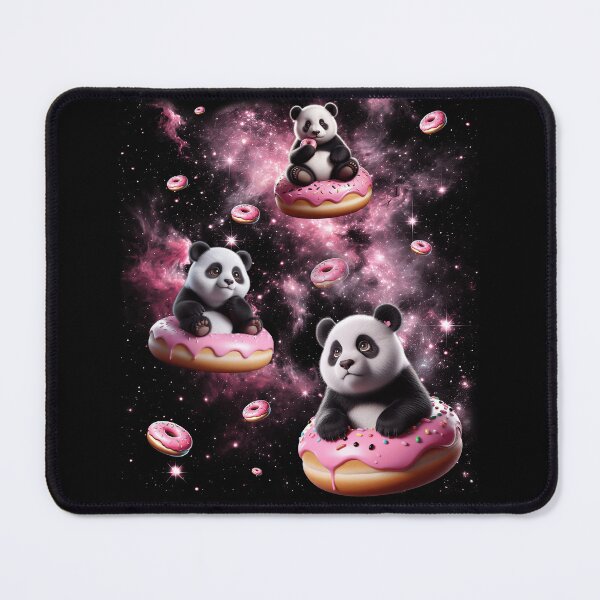 Item preview, Cute Panda Riding Donut Space Galaxy Panda Lover designed and sold by Kimberley King Art  King Art.
