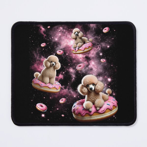 Item preview, Cute Poodle Riding Donut Space Galaxy Poodle Lover designed and sold by Kimberley King Art King Art.