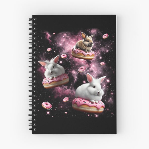 Item preview, Cute Rabbit Riding Donut Space Galaxy Bunny Lover designed and sold by Kimberley King Art  King Art.