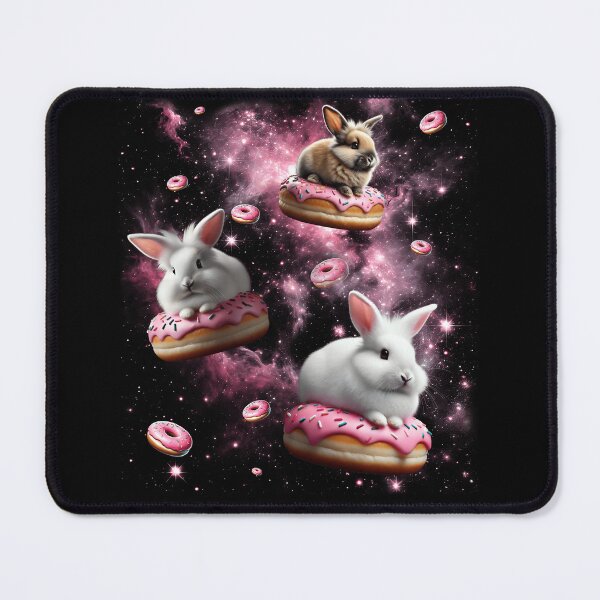 Item preview, Cute Rabbit Riding Donut Space Galaxy Bunny Lover designed and sold by Kimberley King Art  King Art.