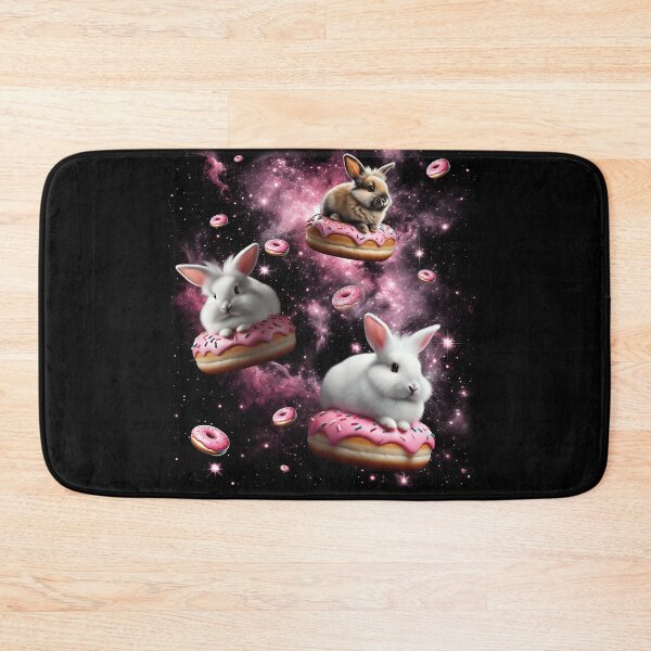 Item preview, Cute Rabbit Riding Donut Space Galaxy Bunny Lover designed and sold by Kimberley King Art  King Art.