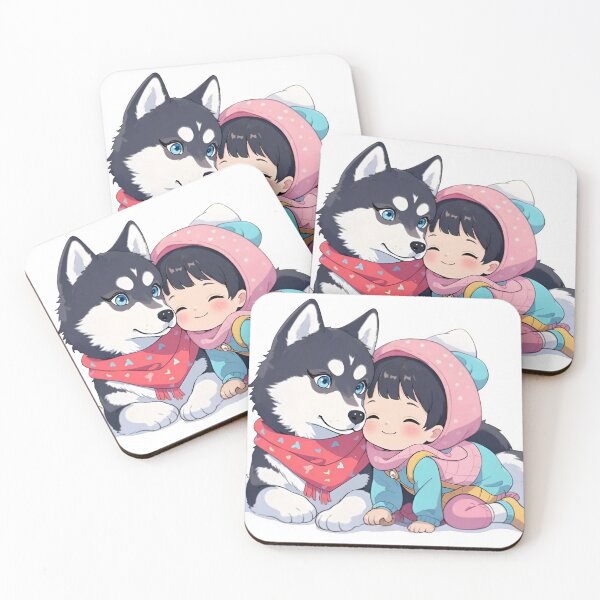 Item preview, Cute Siberian Husky play with a baby designed and sold by PuppySnuggle.