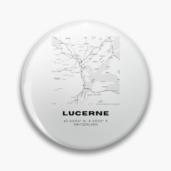 Item preview, Minimalist Black & White Lucerne, Switzerland City Map designed and sold by RM-Journey.