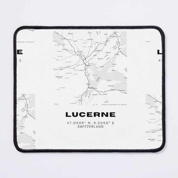 Item preview, Minimalist Black & White Lucerne, Switzerland City Map designed and sold by RM-Journey.