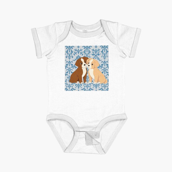 Item preview, Puppies & Damask Ghilbi Style  designed and sold by DesignsByPrnces.