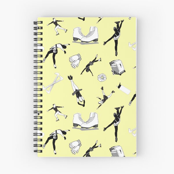 Item preview, Figure Skating Female Silhouettes and Accessories on Pastel Yellow designed and sold by Purposely Designed.