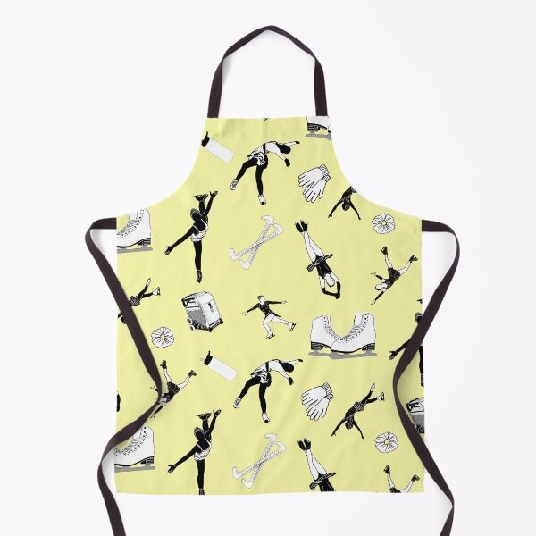 Item preview, Figure Skating Female Silhouettes and Accessories on Pastel Yellow designed and sold by Purposely Designed.