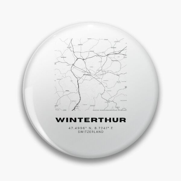 Item preview, Minimalist Black & White Winterthur, Switzerland City Map designed and sold by RM-Journey.