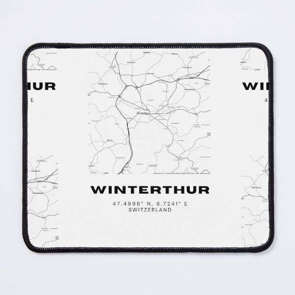 Item preview, Minimalist Black & White Winterthur, Switzerland City Map designed and sold by RM-Journey.
