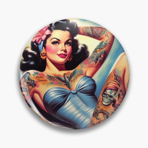 Item preview, Retro Inked Pin-up designed and sold by PulpVintage.