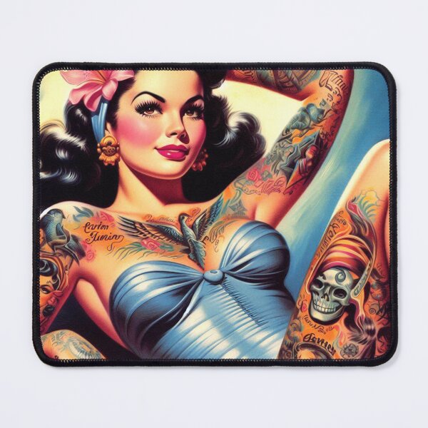 Item preview, Retro Inked Pin-up designed and sold by PulpVintage.