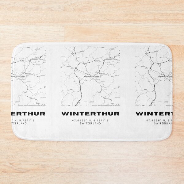 Item preview, Minimalist Black & White Winterthur, Switzerland City Map designed and sold by RM-Journey.