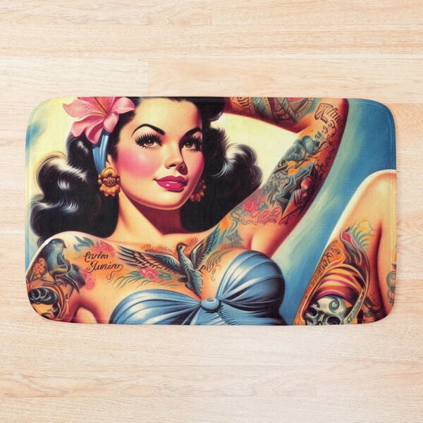 Item preview, Retro Inked Pin-up designed and sold by PulpVintage.