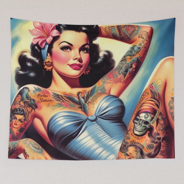 Item preview, Retro Inked Pin-up designed and sold by PulpVintage.