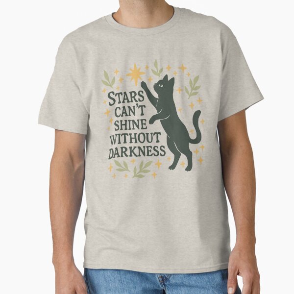 Item preview, Celestial Black Cat Quote – Stars Can’t Shine Without Darkness designed and sold by Jess.a.creates.