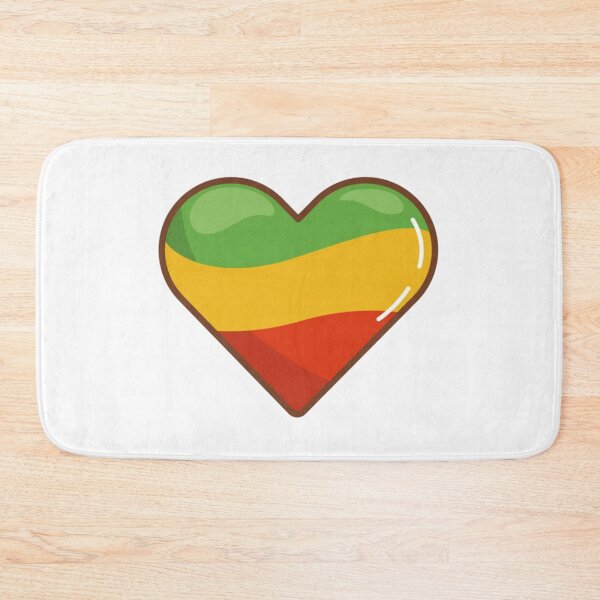 Item preview, Reggae Flag Heart Glossy Colorful Illustration designed and sold by Arte Zen.