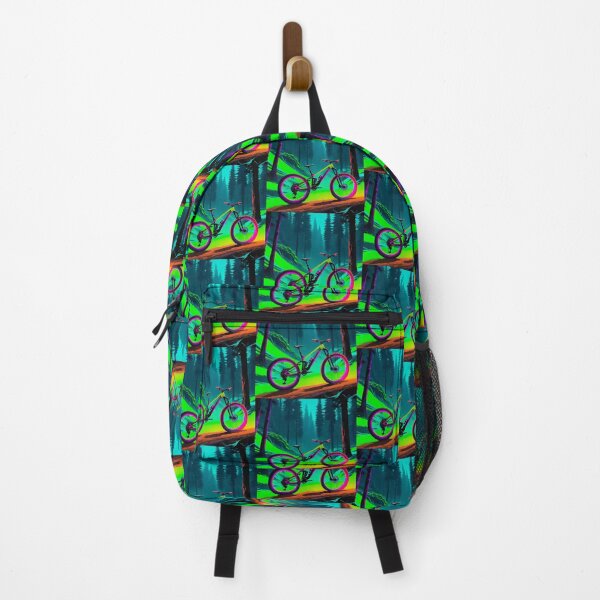 Item preview, Neon Trailblazer – MTB in Radiant Forest designed and sold by GrizzlyCollective.