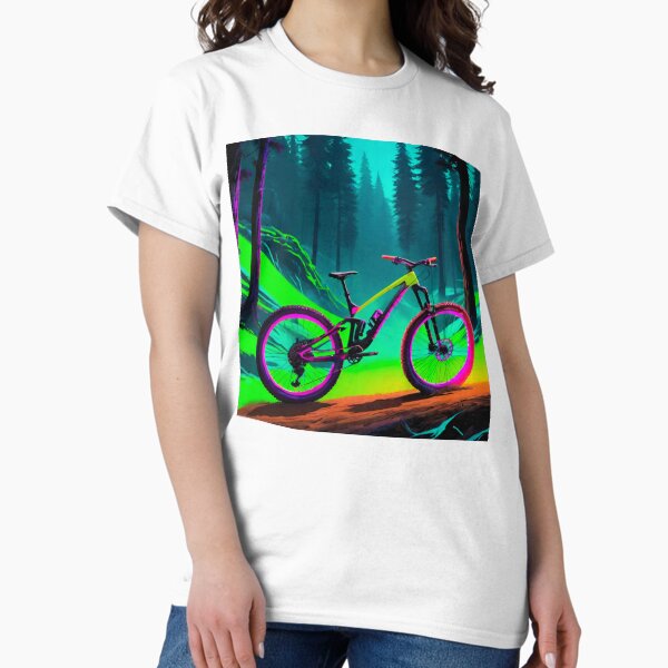 Item preview, Neon Trailblazer – MTB in Radiant Forest designed and sold by GrizzlyCompany.